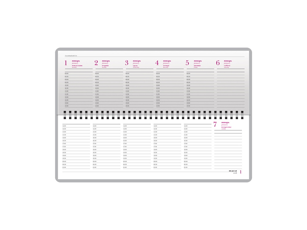 Планинг датированный Velvet 2026, синий