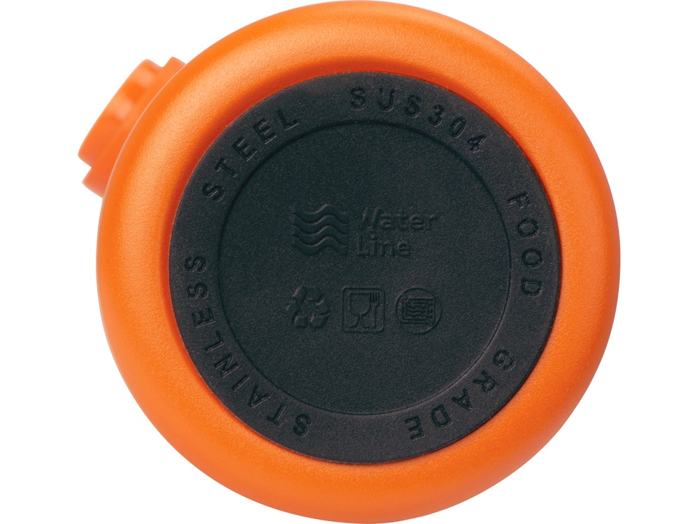 Вакуумная термокружка Waterline с медной изоляцией Bravo, 400 мл, тубус, оранжевый