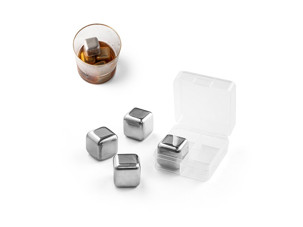GLACIER . Набор стальных кубов, серебряный