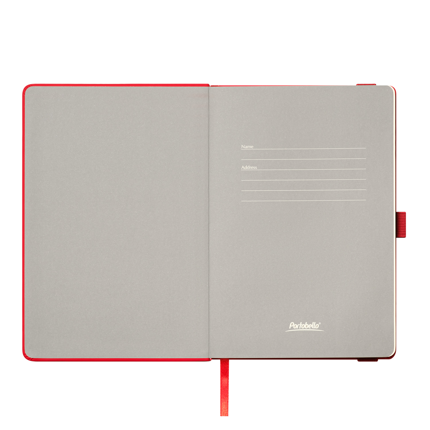 Ежедневник Alpha недатированный, красный/серый