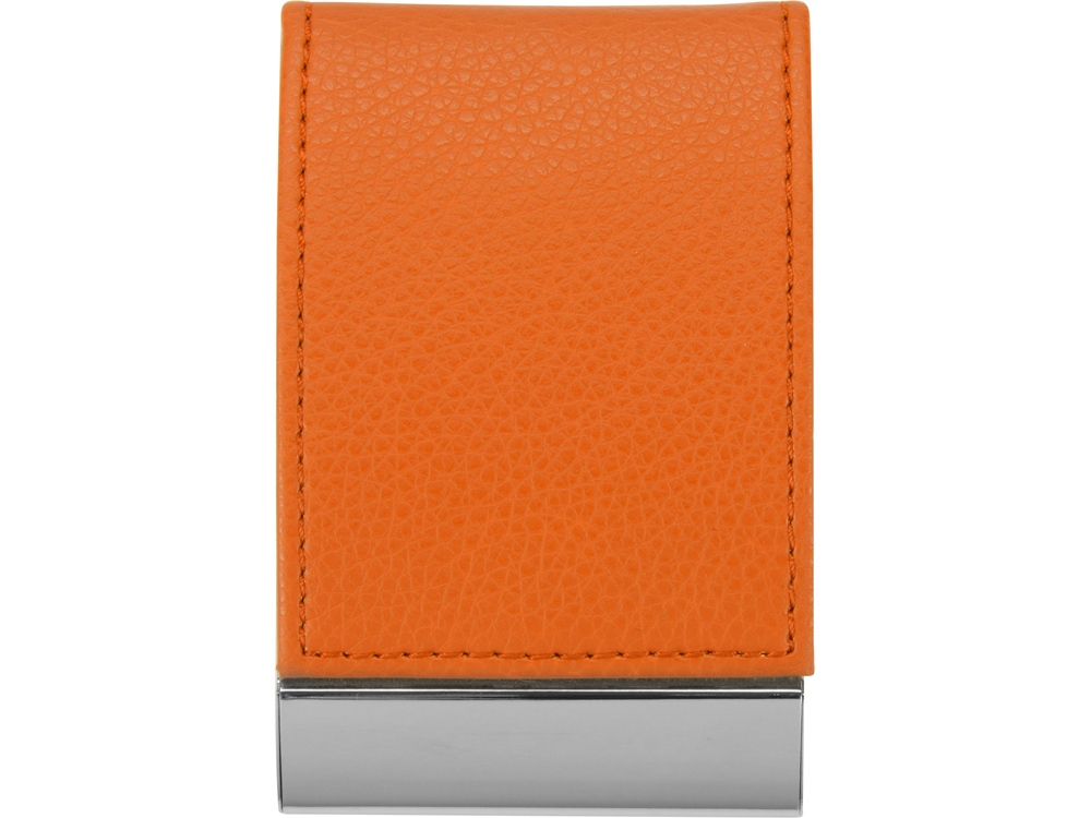 Визитница, оранжевый/серебристый