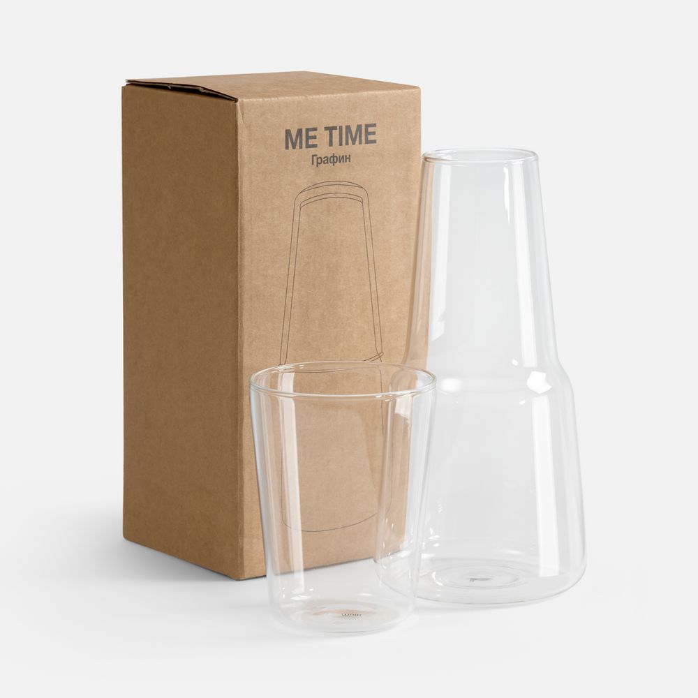 Графин с крышкой-стаканом Me Time фото на сайте Print Logo.