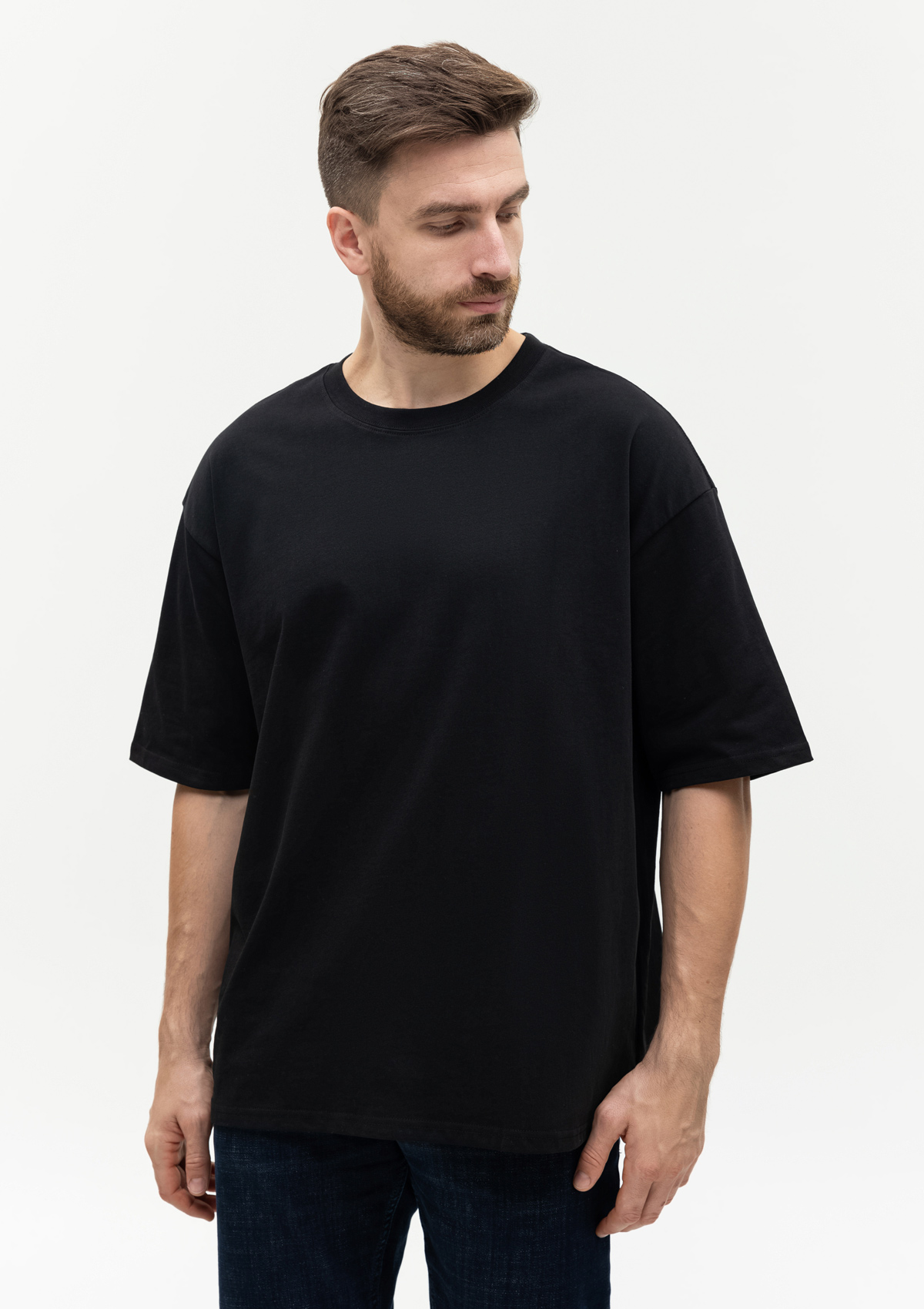 Футболка унисекс оверсайз STAN хлопок 240, 56, Чёрный,  (20)  (46/S)