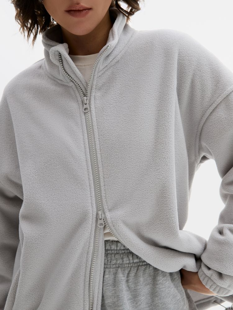 Куртка флисовая унисекс Nebo, светло-серая, размер 3XL