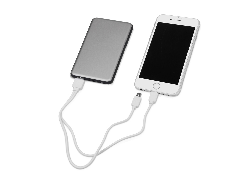 Портативное зарядное устройство Shell, 5000 mAh, серебристый