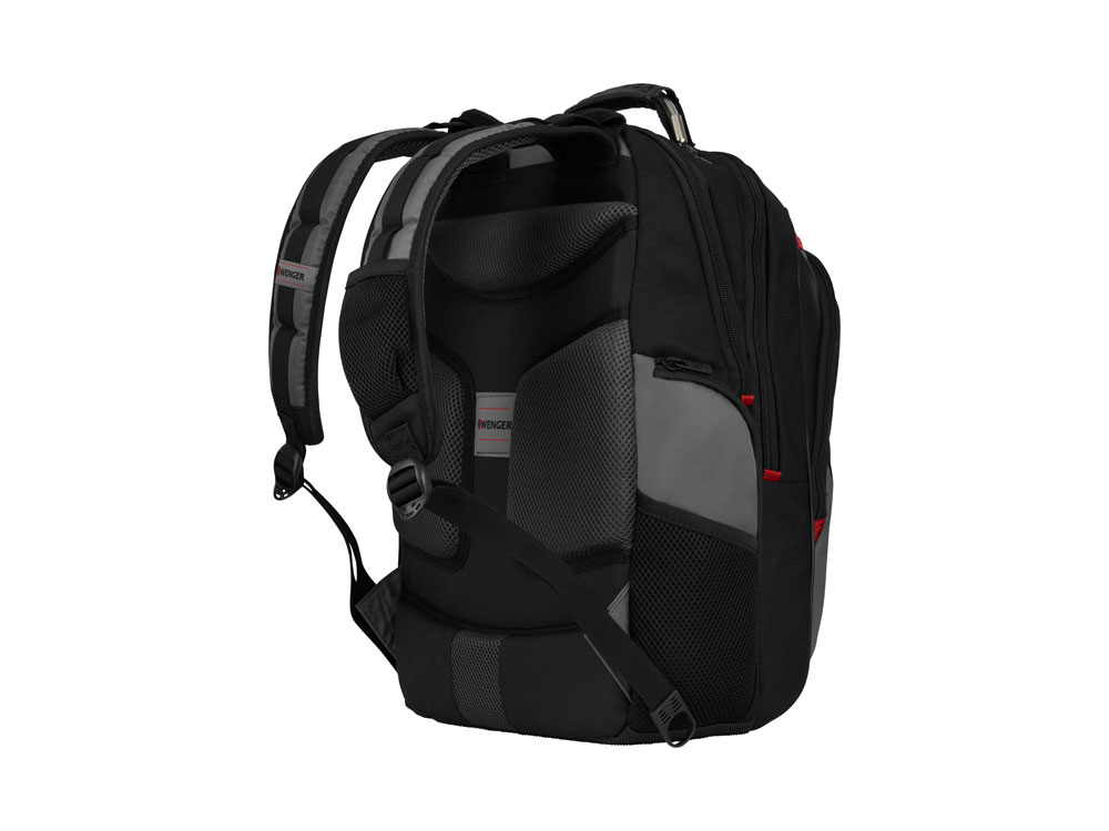 Рюкзак WENGER 17, черный/серый, полиэстер, 37 x 24 x 48 см, 25 л