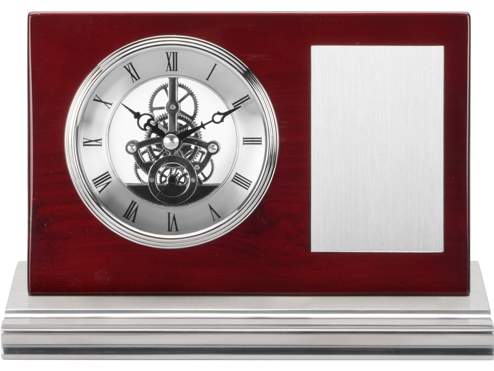 Часы настольные Webster, коричневый/серебристый