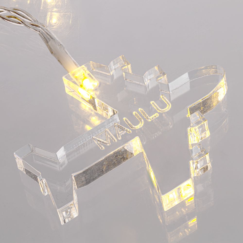 Гирлянда с индивидуальными фигурками AcryLED на заказ фото на сайте Print Logo.