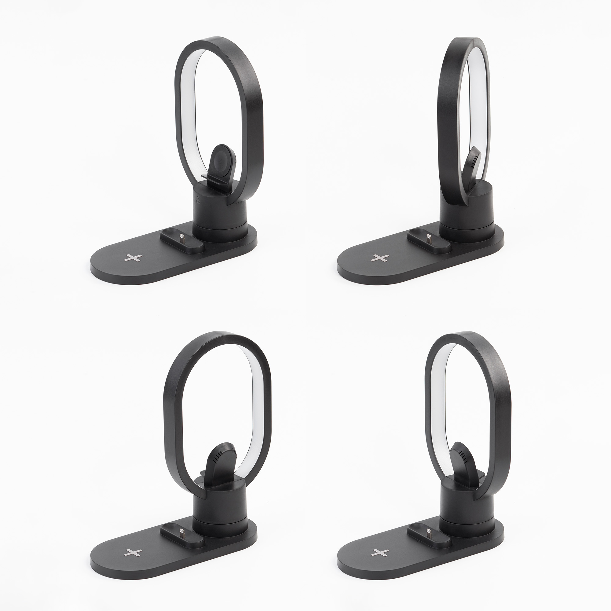 Настольная беспроводная (15W) зарядная станция "Starship" с лампой фото на сайте Print Logo.