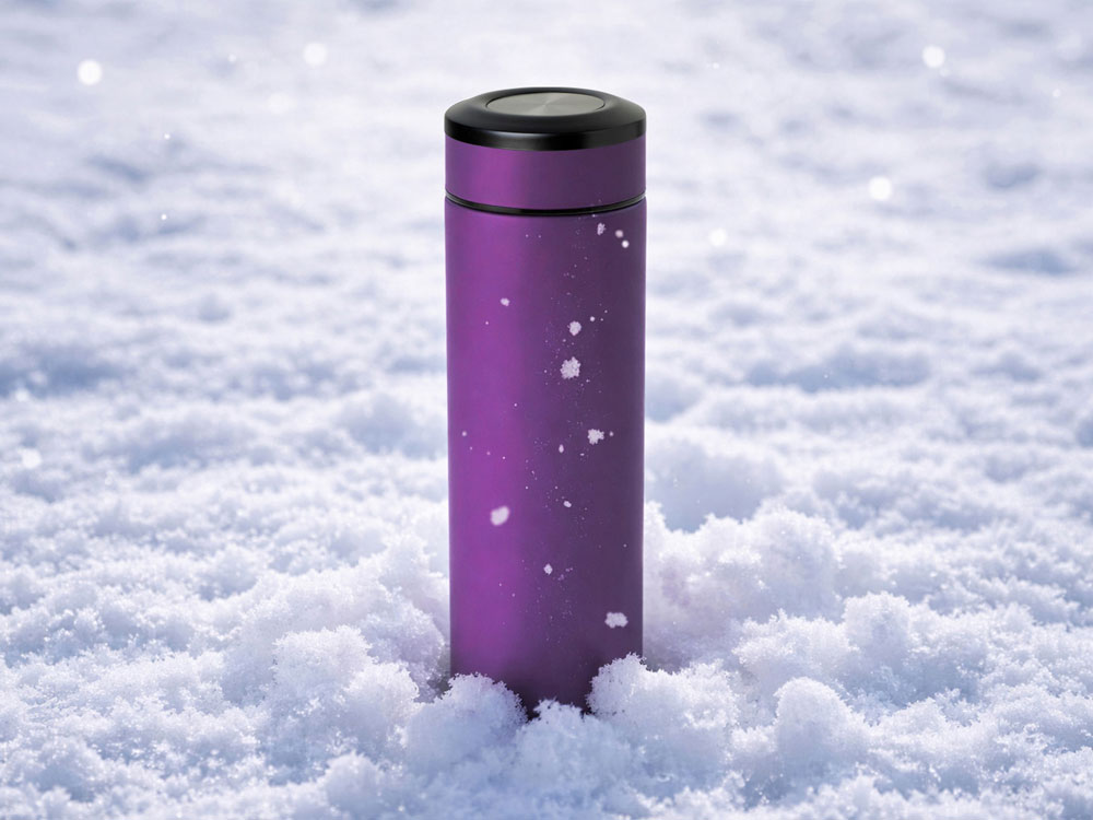 Вакуумный термос Vacuum Flask C1, soft touch, 420мл, фиолетовый