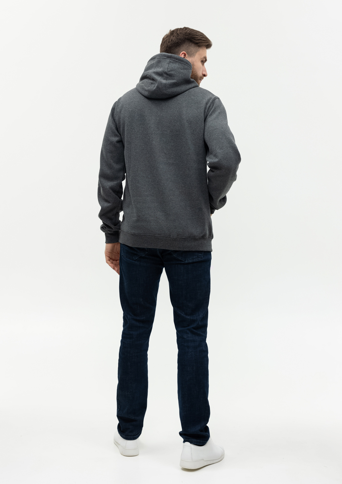 Худи унисекс STAN футер с начёсом 260, 20, Тёмный меланж,  (60/1)  (42/XXS)