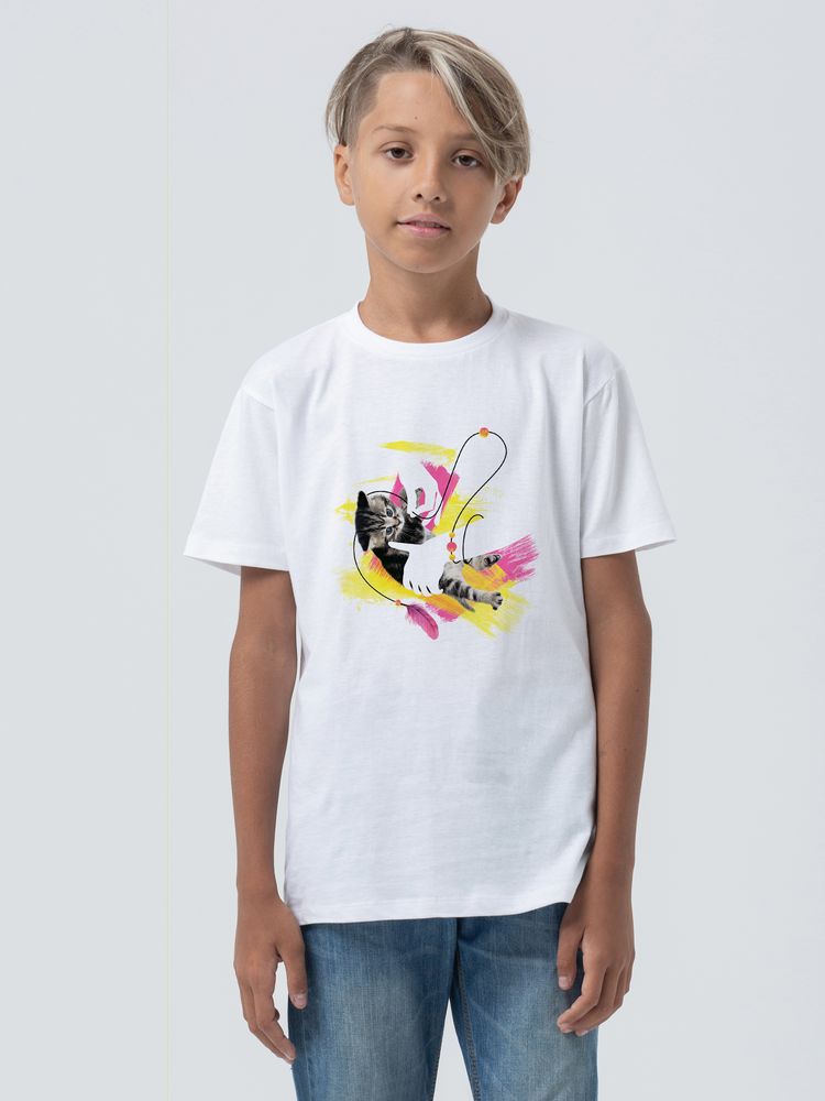 Футболка детская «Обними кота» фото на сайте Print Logo.