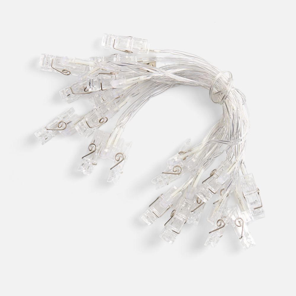 Гирлянда с прищепками Lumitale — пример нанесения логотипа () | Print Logo