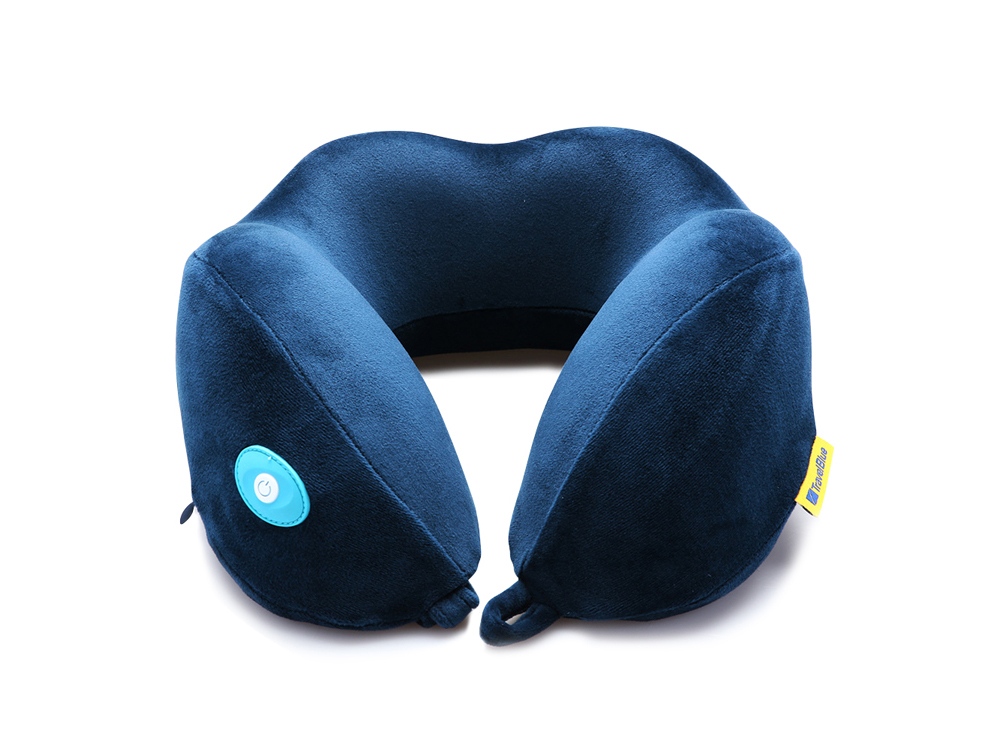 Подушка для путешествий со встроенным массажером Massage Tranquility Pillow с логотипом Travel Blue | Print Logo