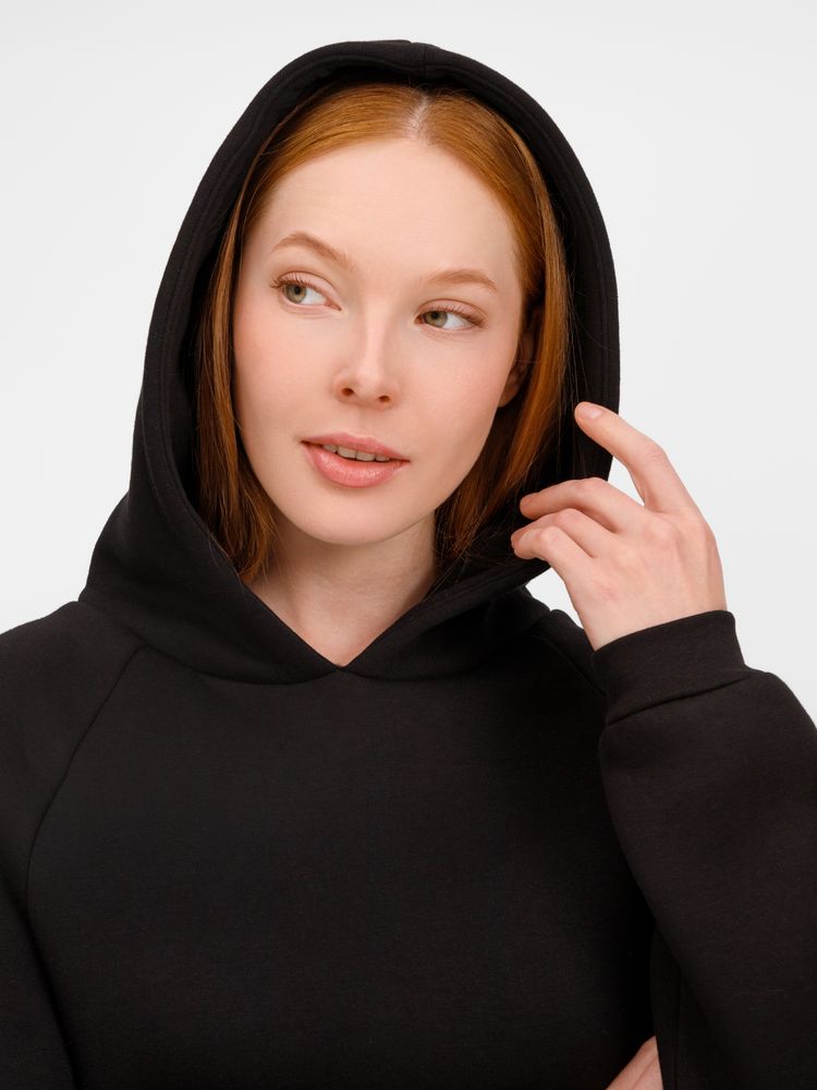 Худи унисекс оверсайз Easy Street, черное, размер XS/S