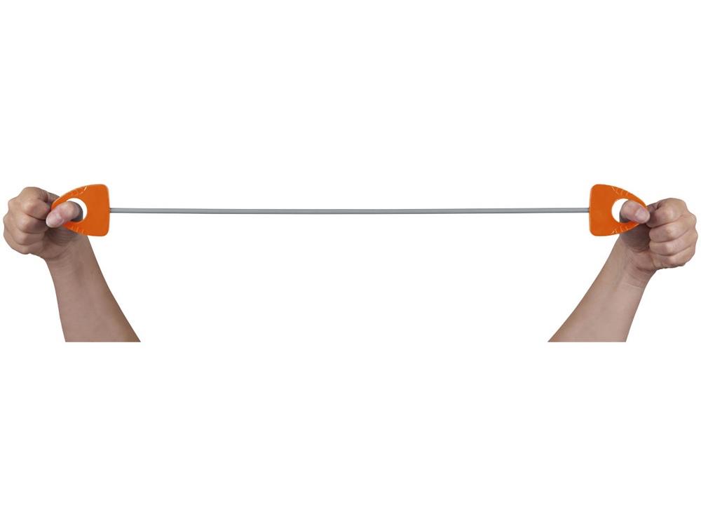 Резинка для занятий йогой Dolphin с ручкой, оранжевый