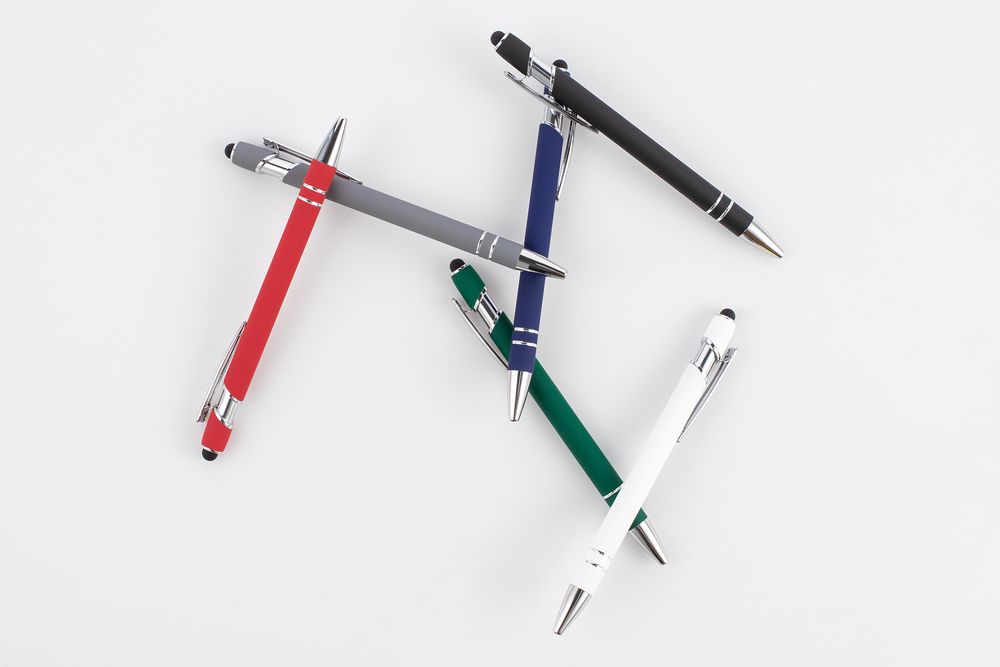 Ручка шариковая Pointer Soft Touch со стилусом фото на сайте Print Logo.