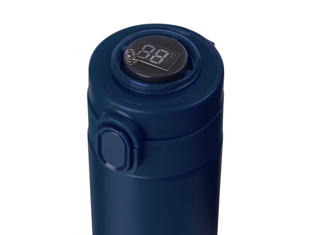 Вакуумная термокружка Waterline с медной изоляцией Bravo, 400 мл, тубус, темно-синий