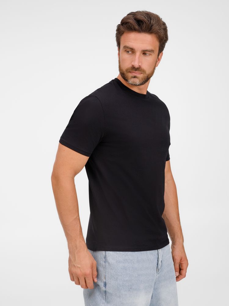 Футболка унисекс T-Bolka 180, черная, размер XS