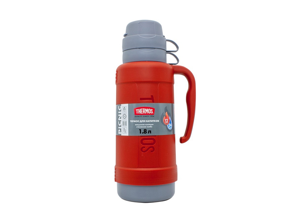 Термос со стеклянной колбой тм THERMOS PICNIC 40 Series Red 1,0L