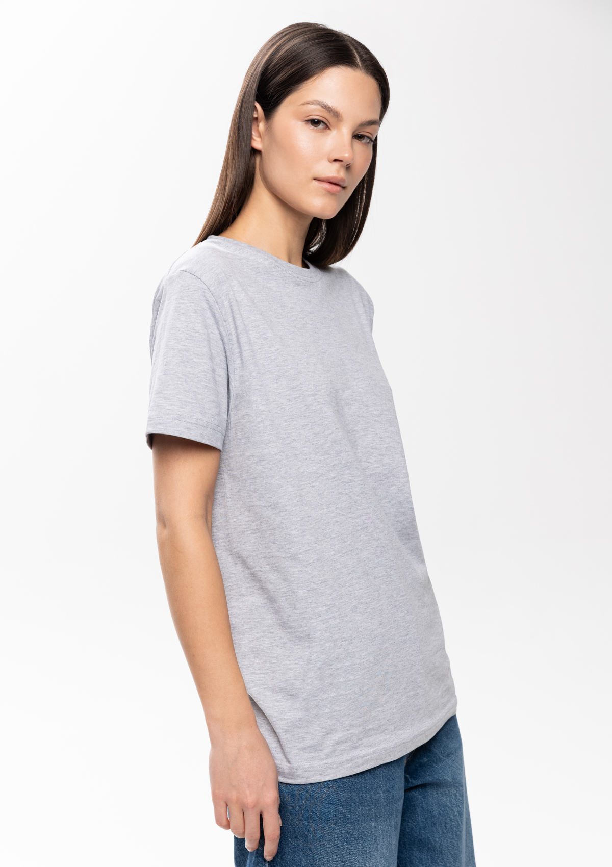 Футболка унисекс без бокового шва STAN хлопок 160, 02, Серый меланж,  (50/60)  (56/XXXL)