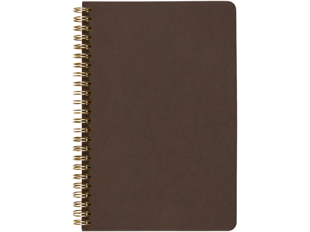 Бизнес тетрадь на гребне А5 Pragmatic, 60 листов в клетку, темно-коричневый