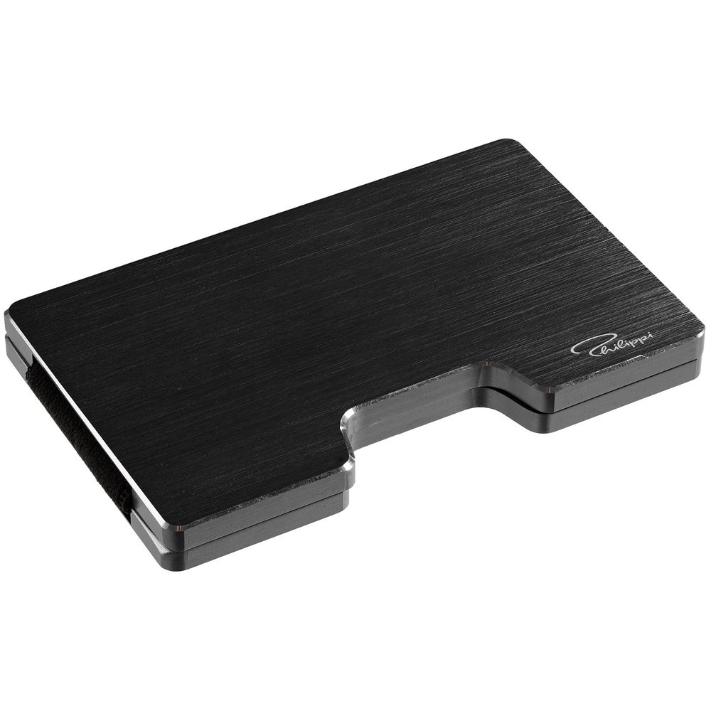 Футляр для карт с зажимом для купюр Cooper — пример нанесения логотипа (Philippi) | Print Logo