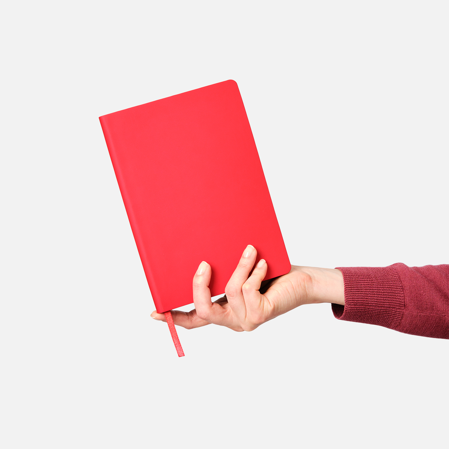 Ежедневник Латте софт-тач (Latte soft touch) недатированный, серый/красный фото на сайте Print Logo.