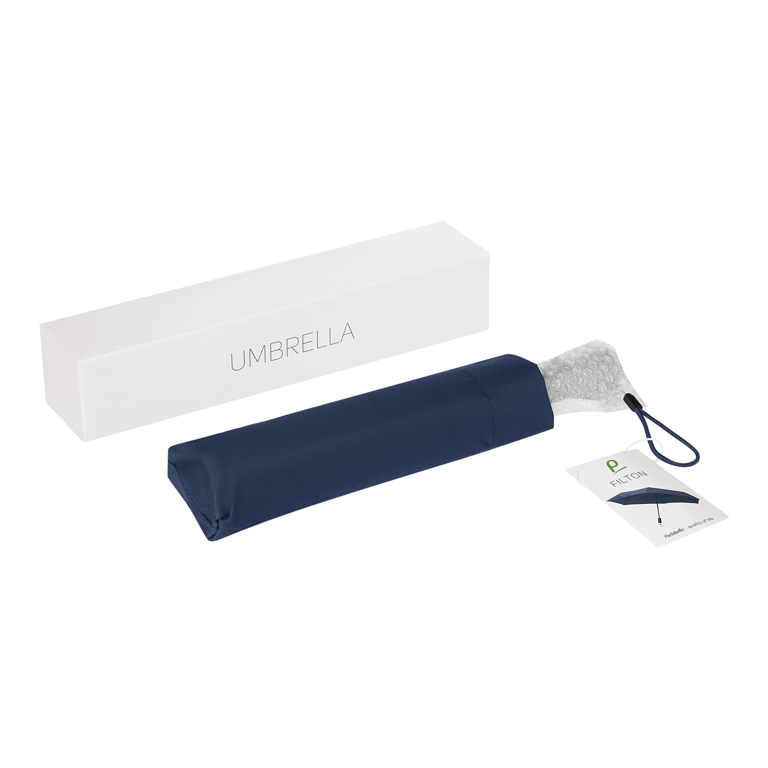 Зонт складной Филтон (Filton), синий с системой безопасности (Safety System)