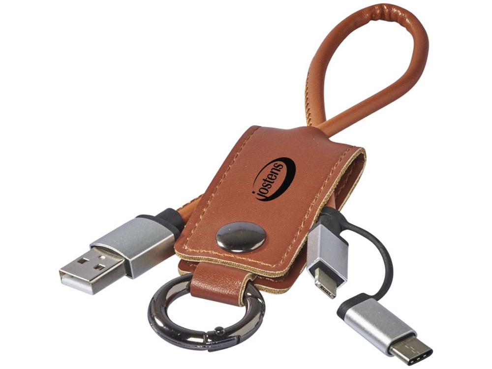 Кабель для зарядки Posh 3-в-1, коричневый