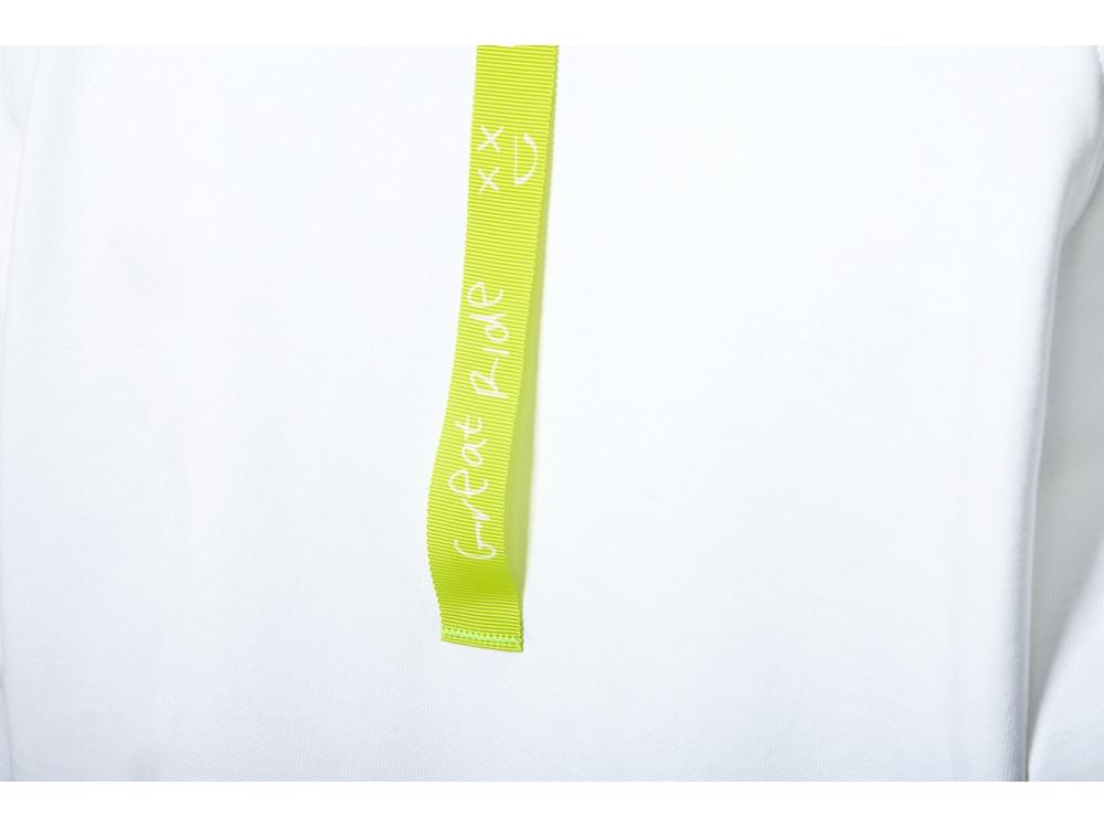 Свитшот оверсайз с рукавом реглан Belgrade, унисекс, белый, ДТФ текстиль