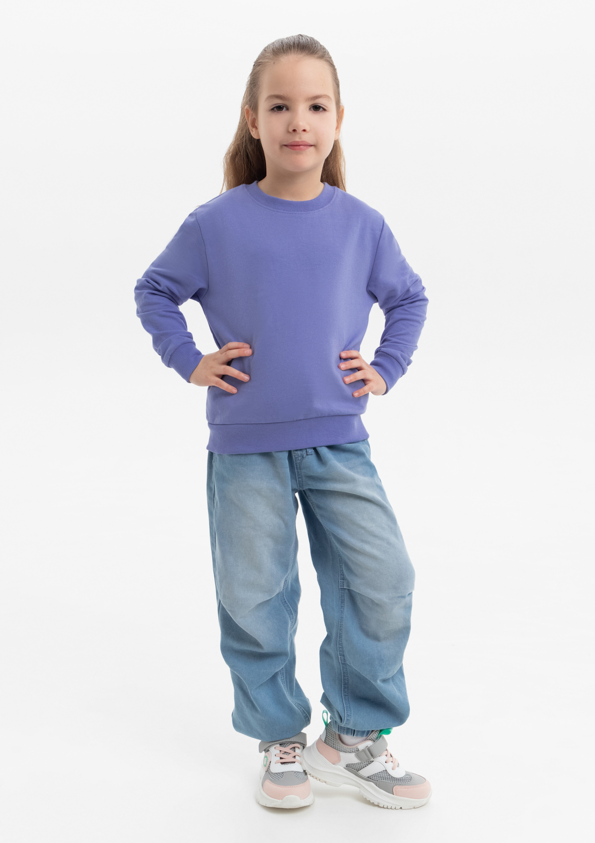 Свитшот детский STAN футер без начёса, 260, 63J, Сливовый,  (95)  (12/12 лет)