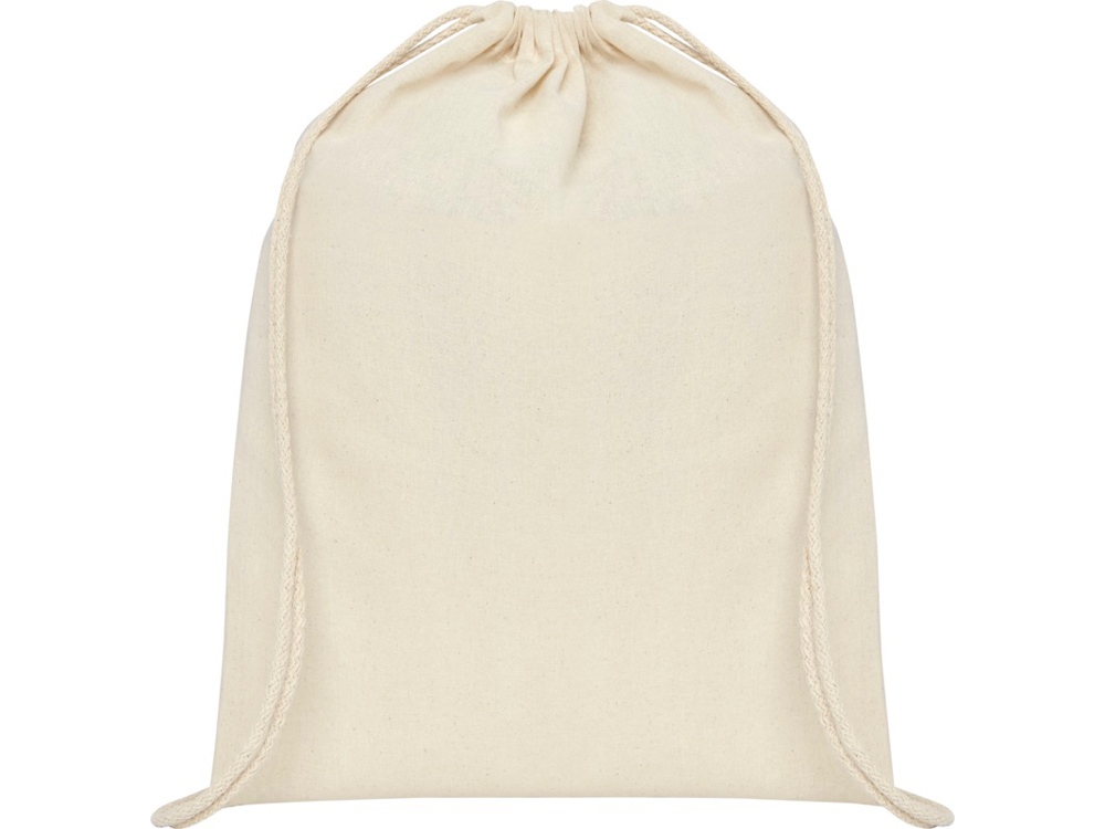 Рюкзак со шнурком Oregon хлопка плотностью 140 г/м2, natural