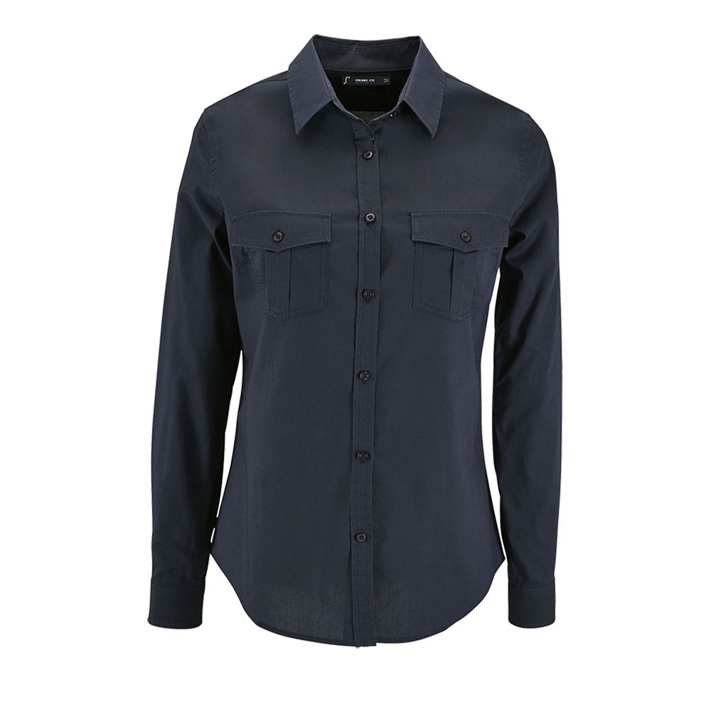 Рубашка женская Burma Women с логотипом Sol's | Print Logo