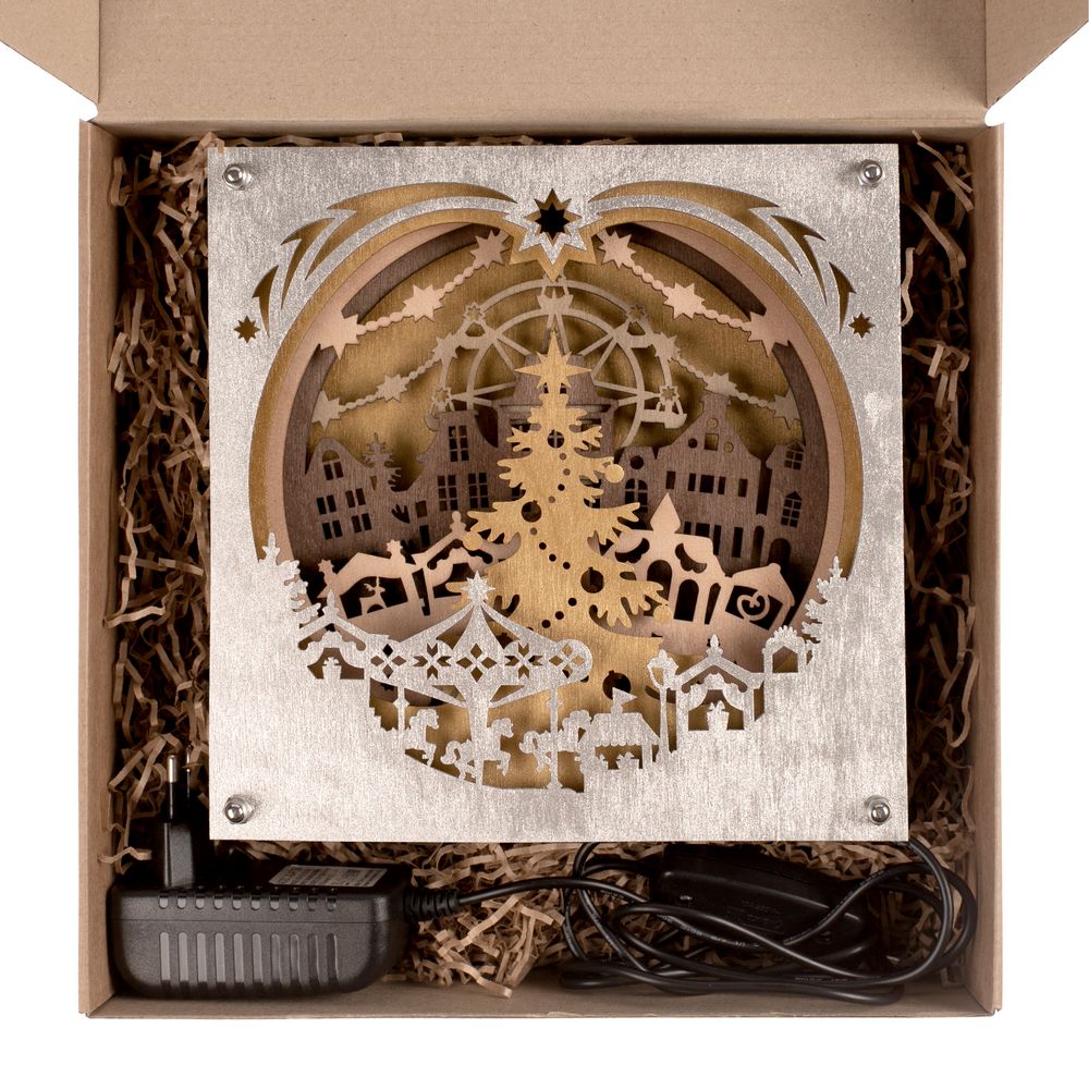 Светильник Merry Christmas — пример нанесения логотипа (сделано в России) | Print Logo