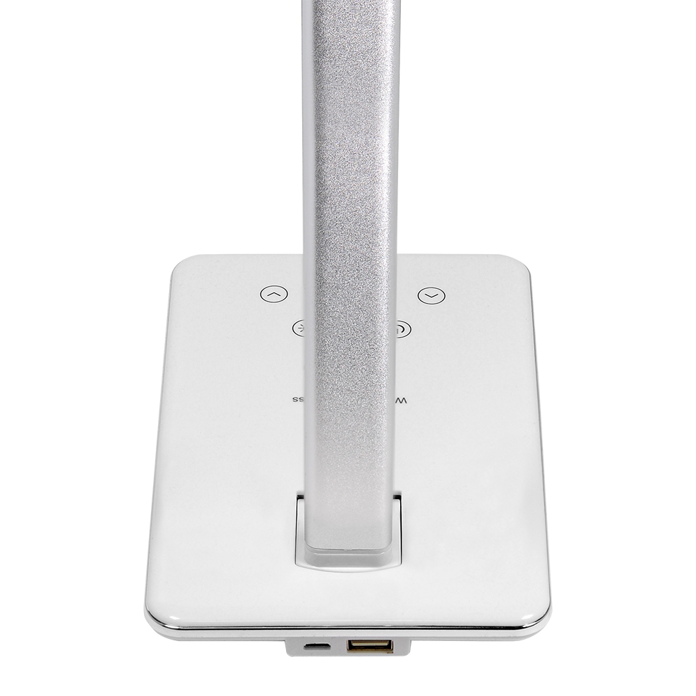 Настольная лампа c беспроводной зарядкой Люмос Ультрамарин (Lumos Ultramarine), синяя фото на сайте Print Logo.