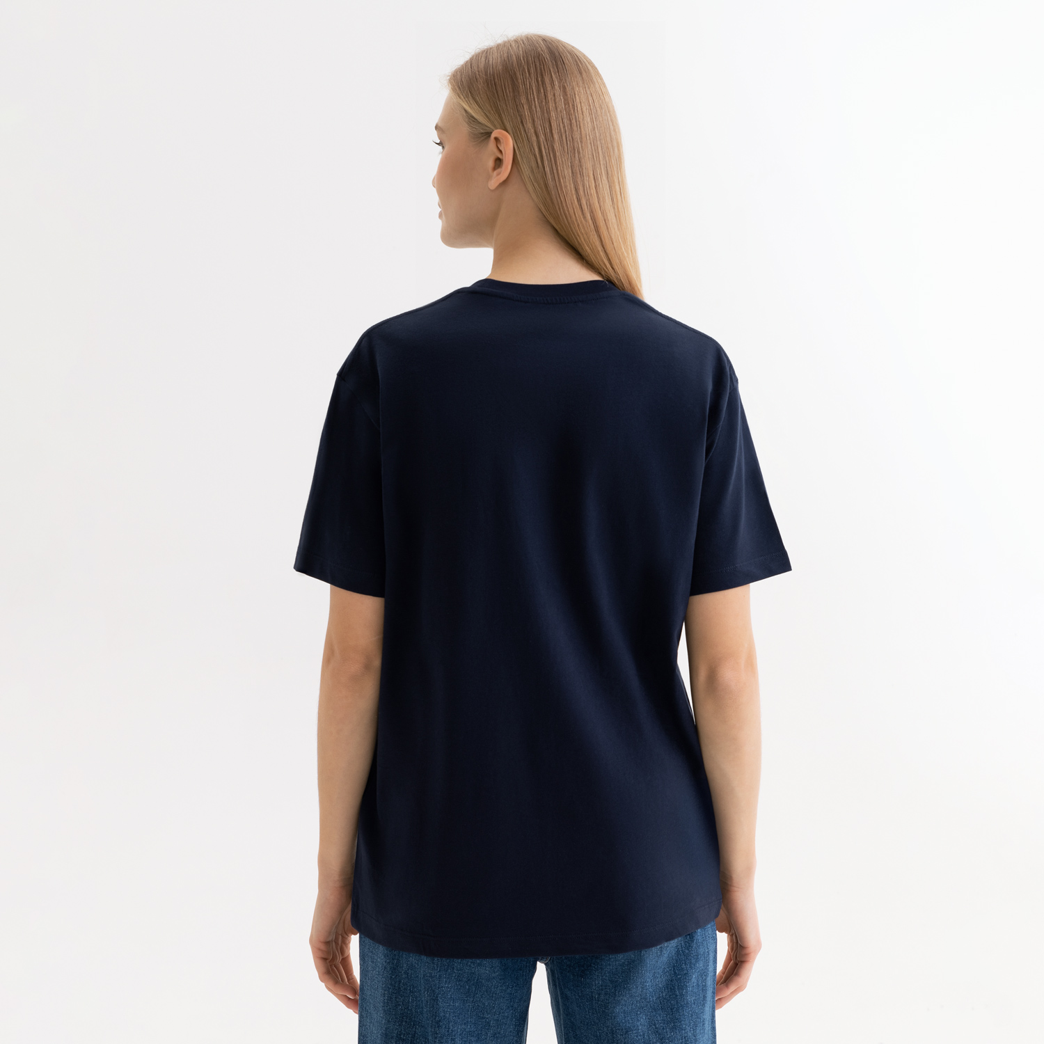 Футболка унисекс Крис (Kris), 150 гр., темно-синяя, размер XXXL