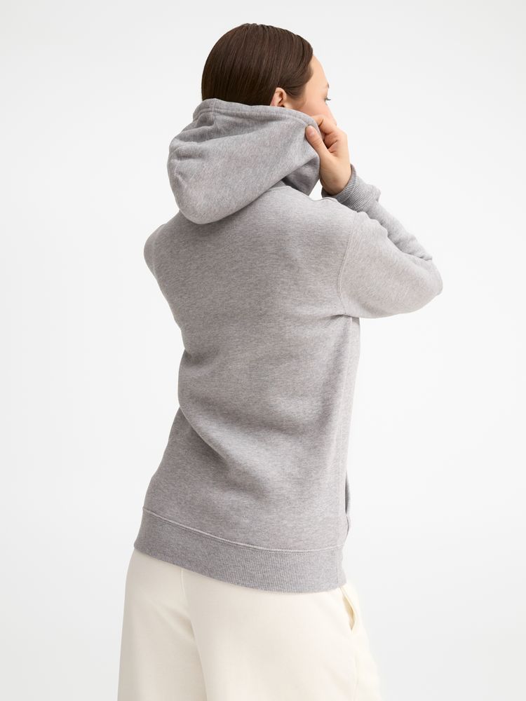 Толстовка женская на молнии с капюшоном Seven Women 290, серый меланж, размер XL