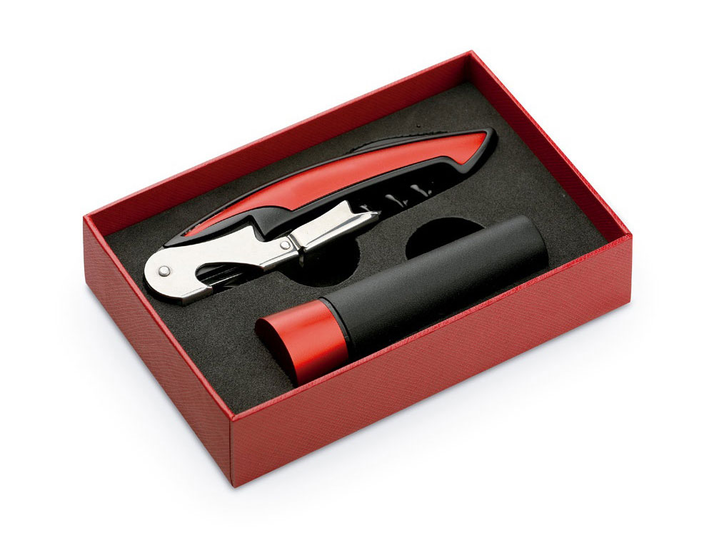 Набор для вина из алюминия и ABS MALENA с логотипом  | Print Logo