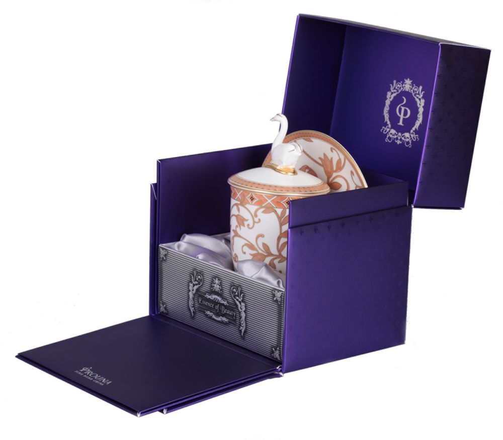 Чайная пара Swan с терракотовым орнаментом фото на сайте Print Logo.