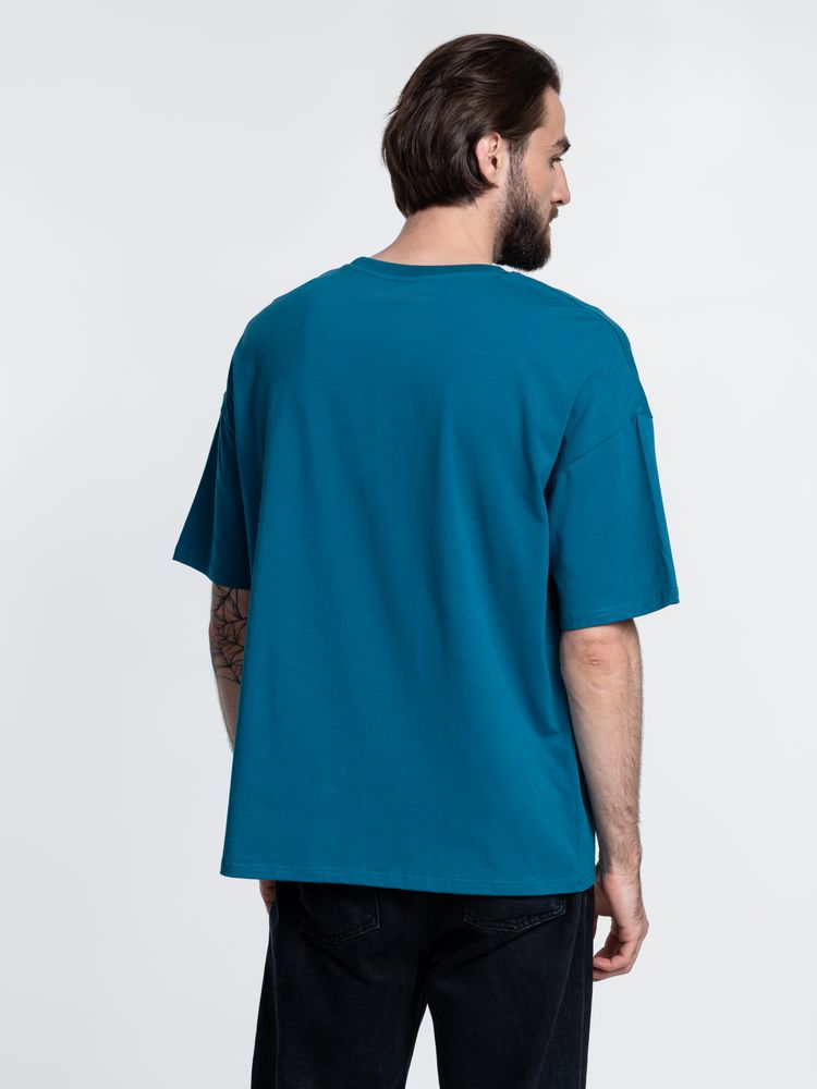 Футболка унисекс оверсайз Crosstown, бирюзовая (морская волна), размер XL