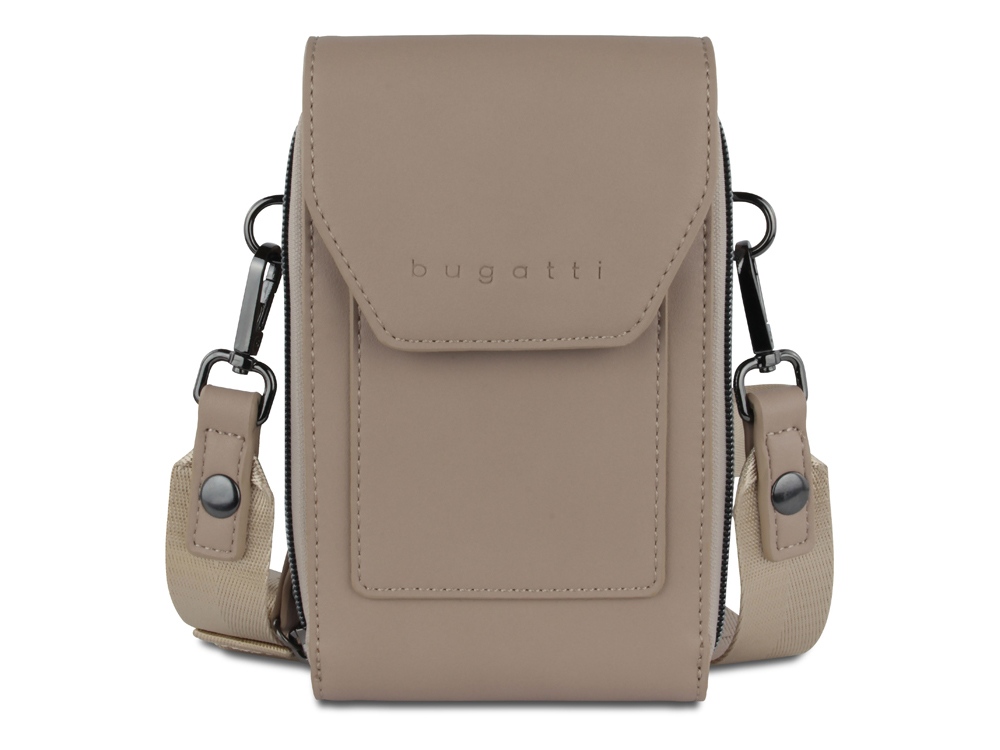 Сумка наплечная BUGATTI АЛМАТА | ALMATA, песочная, полиуретан, 11х4х19 см