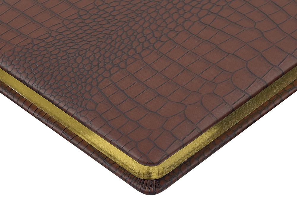 Ежедневник недатированный А5 Amazonia, коричневый с золотым обрезом