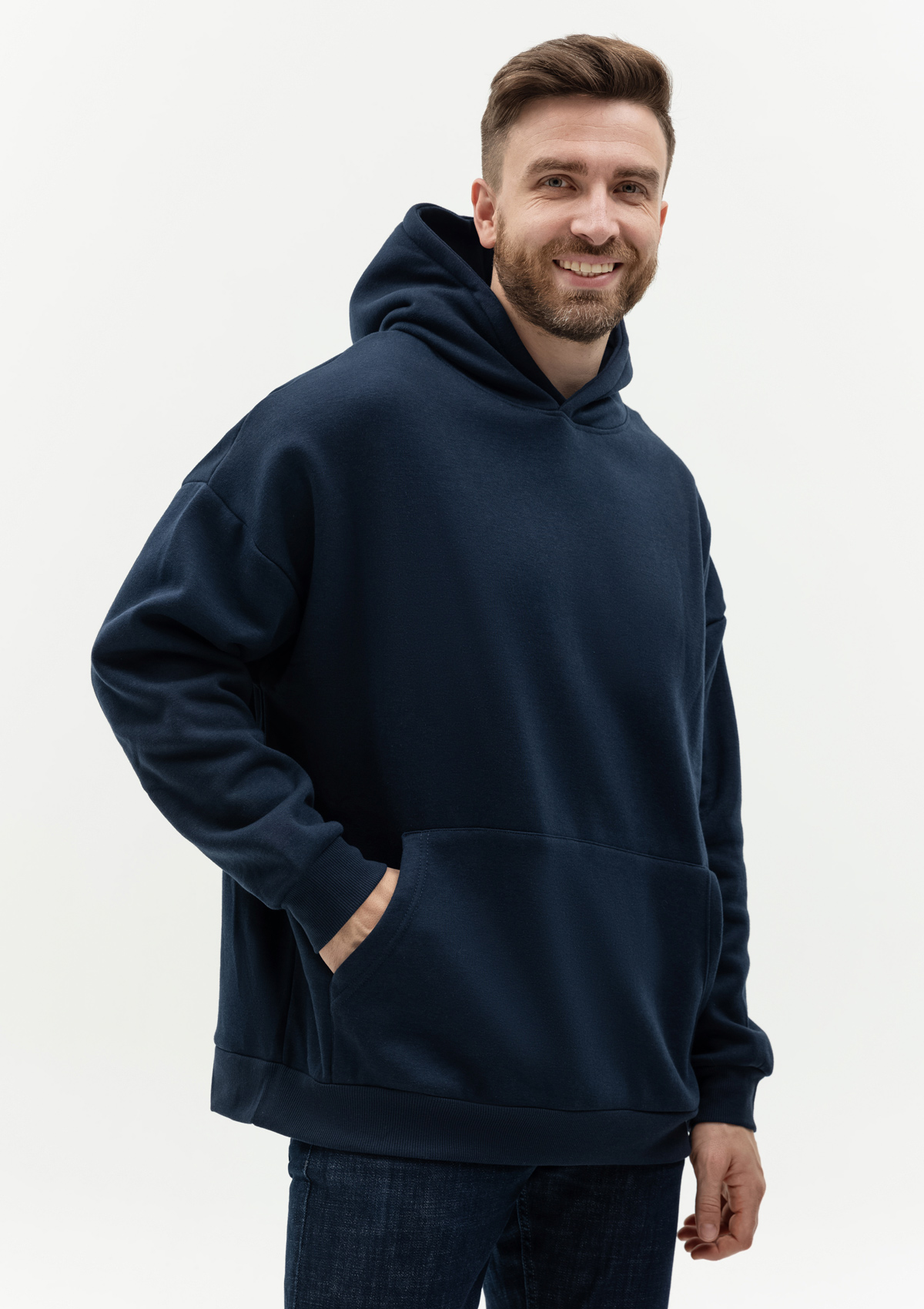 Худи унисекс STAN оверсайз интерсофт 320, 69, Тёмно-синий,  (46)  (46/S)