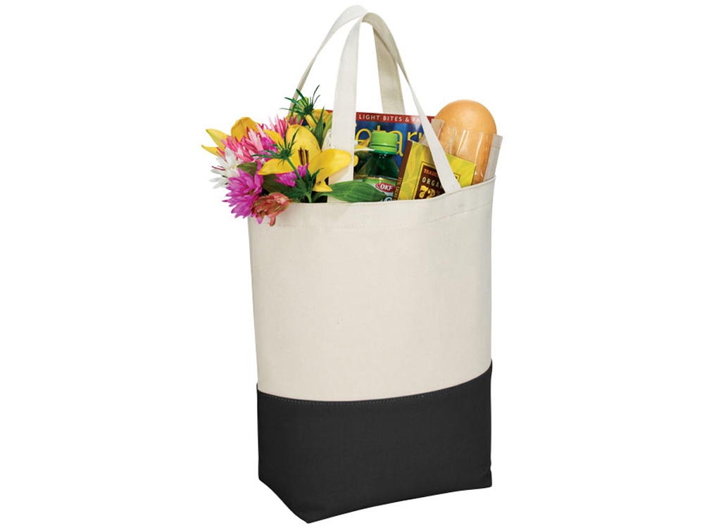 Сумка хлопковая Colour Pop, натуральный/черный