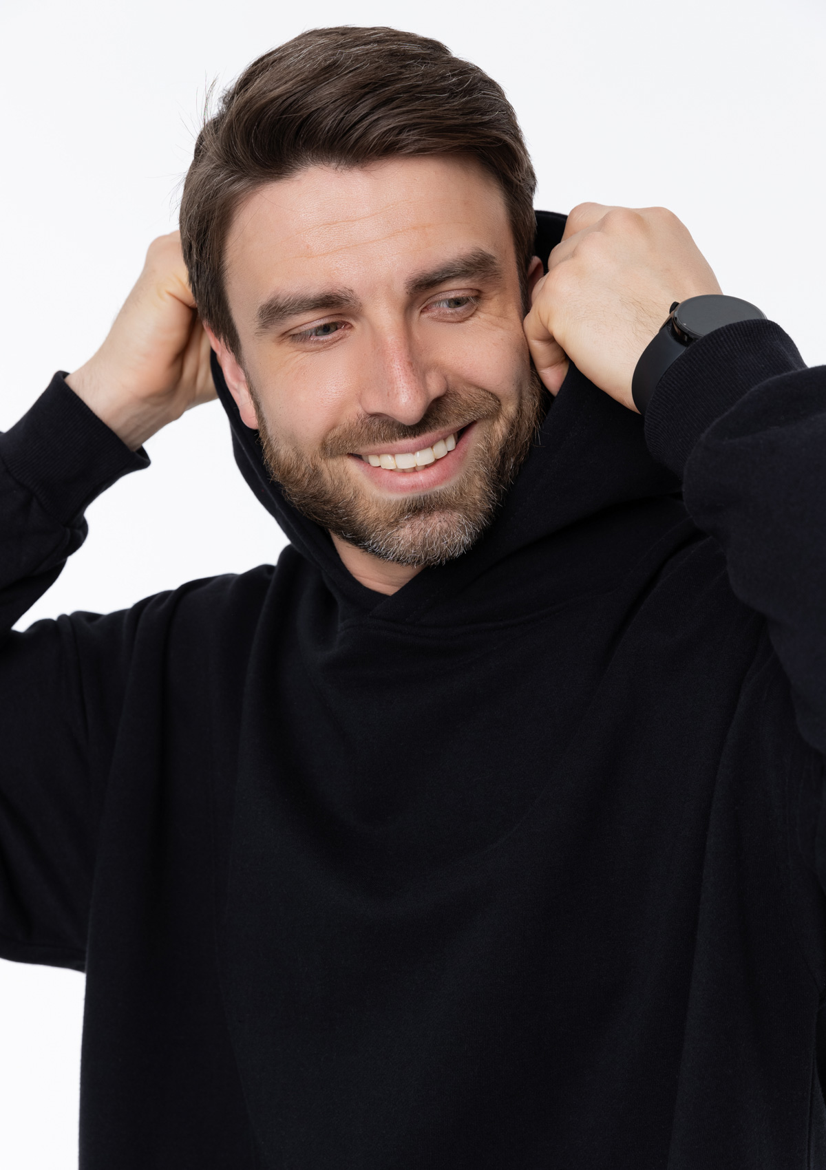 Худи унисекс STAN оверсайз футер без начёса 350, 66, Чёрный,  (20)  (48/M)