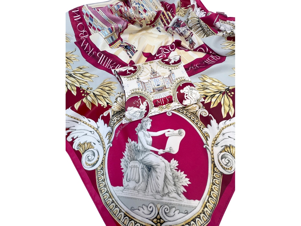 Платок МГУ, бордовый