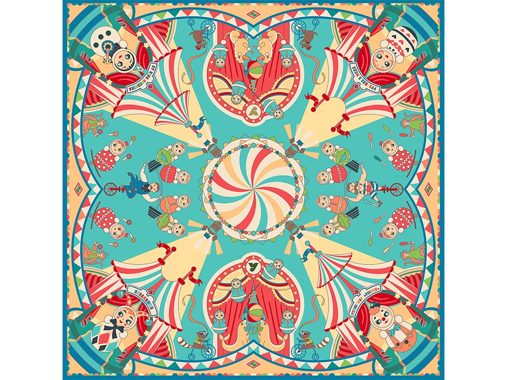 Платок Русская неваляшка. Праздник с логотипом Русские в моде | Print Logo