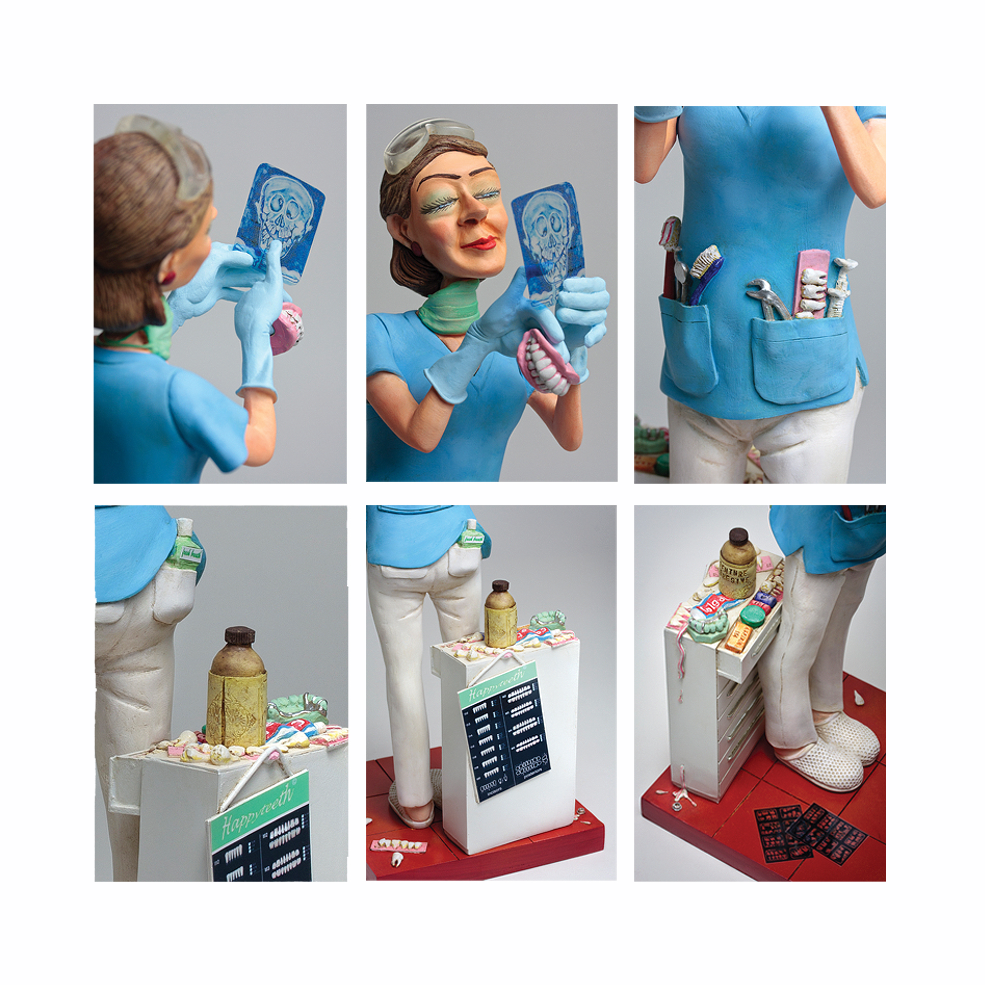 Скульптура "Леди Дантист" — пример нанесения логотипа () | Print Logo