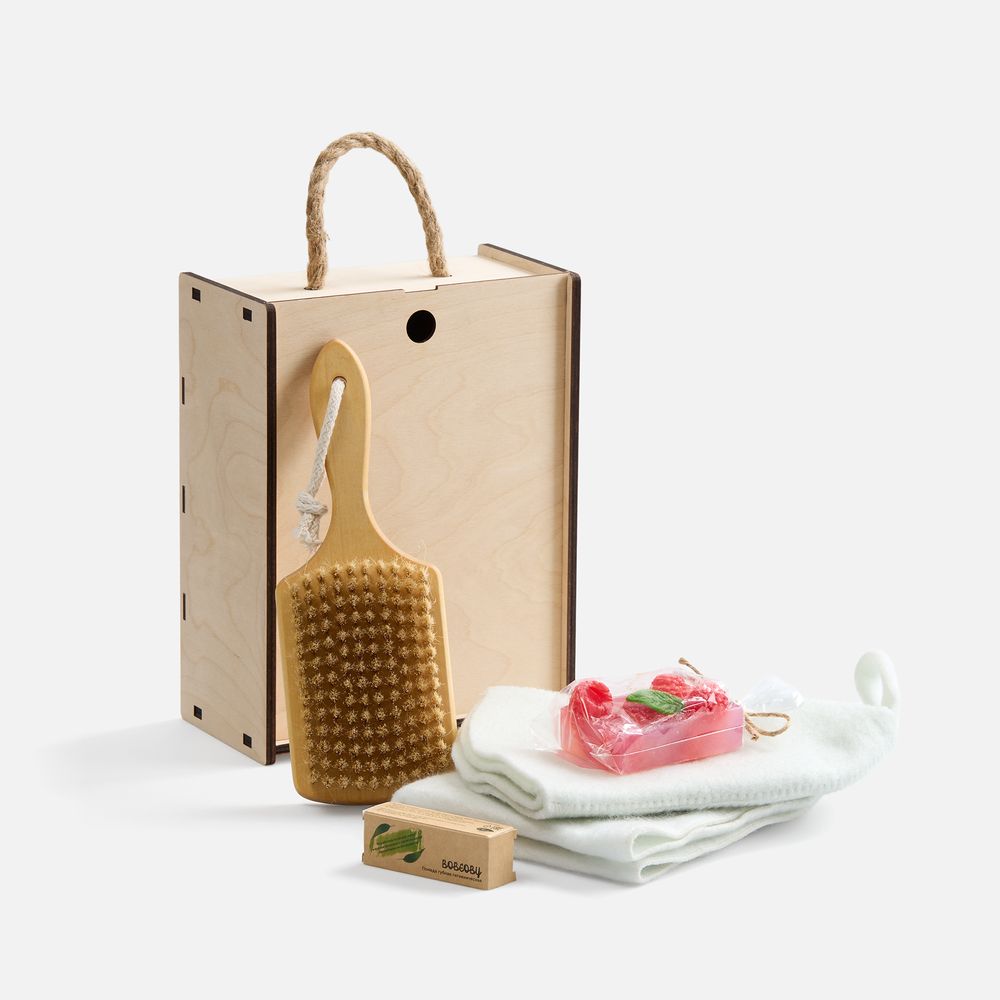 Банный набор Lenna с логотипом сделано в России | Print Logo